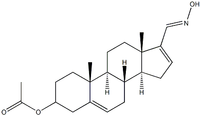 3-Acetoxyandrosta-5,16-diene-17-carbaldehyde oxime 结构式