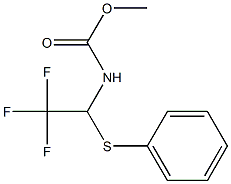 N-(2,2,2-Trifluoro-1-phenylthioethyl)carbamic acid methyl ester 结构式