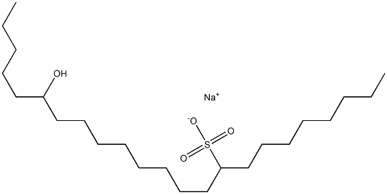 18-Hydroxytricosane-9-sulfonic acid sodium salt 结构式