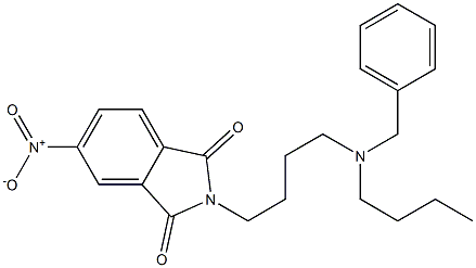 N-[4-(Butylbenzylamino)butyl]-4-nitrophthalimide 结构式