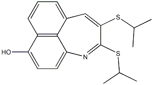 2,3-Bis(isopropylthio)naphth[1,8-bc]azepin-7-ol 结构式