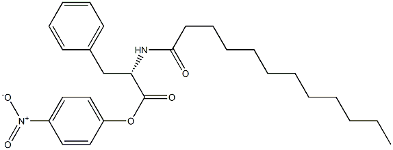 N-Dodecanoyl-L-phenylalanine p-nitrophenyl ester 结构式