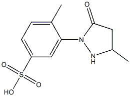 4-Methyl-3-(3-methyl-5-oxopyrazolidin-1-yl)benzenesulfonic acid 结构式