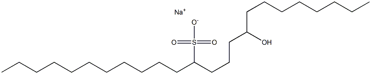 16-Hydroxytetracosane-12-sulfonic acid sodium salt 结构式