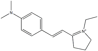 5-[2-[4-(Dimethylamino)phenyl]ethenyl]-1-ethyl-3,4-dihydro-2H-pyrrol-1-ium 结构式