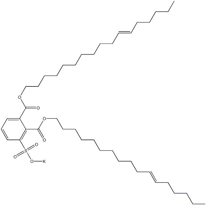 3-(Potassiosulfo)phthalic acid di(11-heptadecenyl) ester 结构式