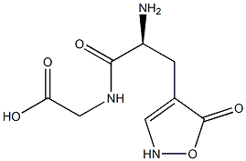 [[(S)-2-Amino-3-[(2,5-dihydro-5-oxoisoxazol)-4-yl]propanoyl]amino]acetic acid 结构式