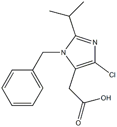 4-Chloro-2-isopropyl-1-(benzyl)-1H-imidazole-5-acetic acid 结构式