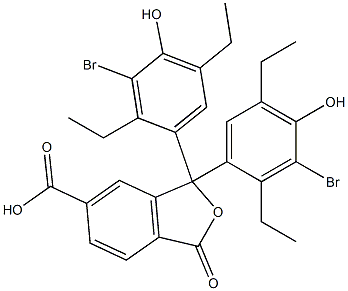 1,1-Bis(3-bromo-2,5-diethyl-4-hydroxyphenyl)-1,3-dihydro-3-oxoisobenzofuran-6-carboxylic acid 结构式