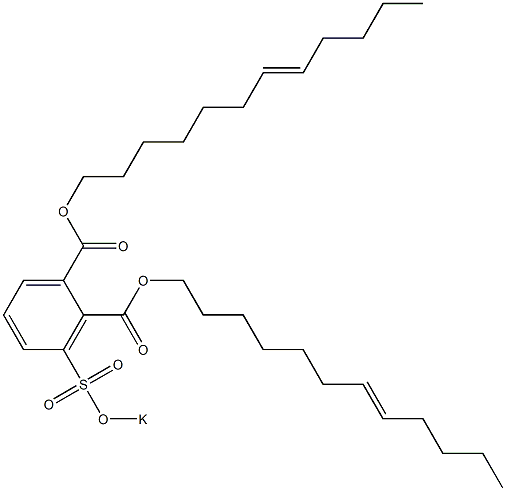 3-(Potassiosulfo)phthalic acid di(7-dodecenyl) ester 结构式