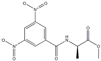 N-(3,5-Dinitrobenzoyl)-D-alanine methyl ester 结构式