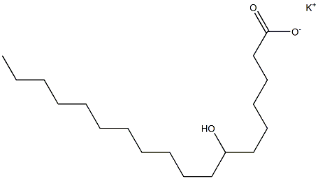 7-Hydroxystearic acid potassium salt 结构式