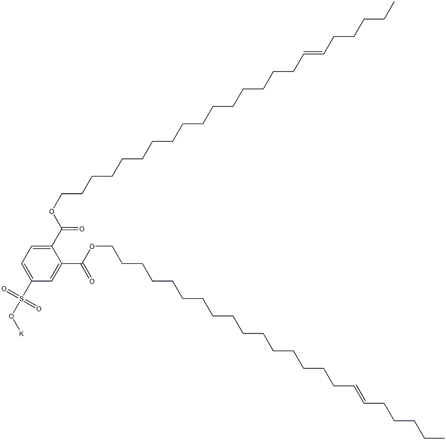 4-(Potassiosulfo)phthalic acid di(17-tricosenyl) ester 结构式