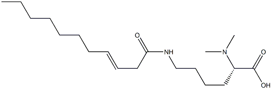 N6-(3-Undecenoyl)-N2,N2-dimethyllysine 结构式