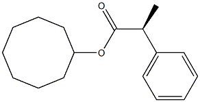 [S,(+)]-2-Phenylpropionic acid cyclooctyl ester 结构式