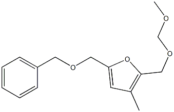 2-[(Methoxymethoxy)methyl]-3-methyl-5-[(benzyloxy)methyl]furan 结构式