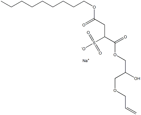 2-(Nonyloxycarbonyl)-1-[[3-(allyloxy)-2-hydroxypropoxy]carbonyl]-1-ethanesulfonic acid sodium salt 结构式