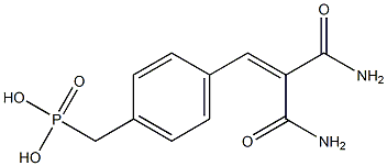 [4-(2,2-Dicarbamoylethenyl)phenyl]methylphosphonic acid 结构式