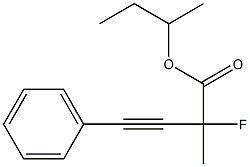 2-Fluoro-2-methyl-4-phenyl-3-butynoic acid sec-butyl ester 结构式