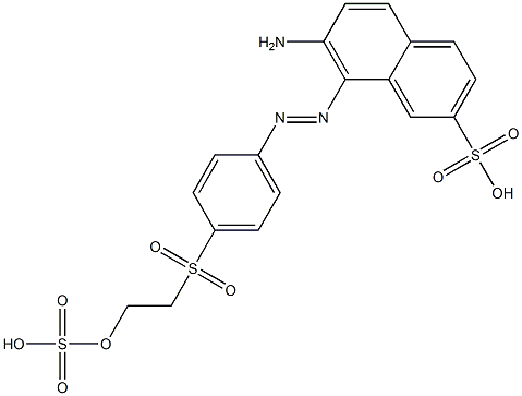 7-Amino-8-[[4-[[2-(sulfooxy)ethyl]sulfonyl]phenyl]azo]-2-naphthalenesulfonic acid 结构式