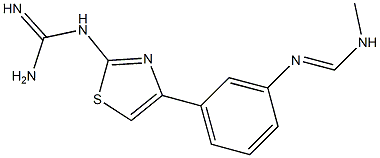 1-[4-[3-[[(Methylamino)methylene]amino]phenyl]thiazol-2-yl]guanidine 结构式