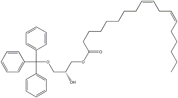 [R,(-)]-1-O-Linoleoyl-3-O-trityl-D-glycerol 结构式