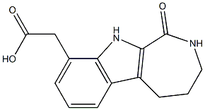 2,3,4,5-Tetrahydro-1-oxo-1H,10H-azepino[3,4-b]indole-9-acetic acid 结构式