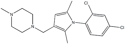 3-(4-Methylpiperazinomethyl)-1-(2,4-dichlorophenyl)-2,5-dimethyl-1H-pyrrole 结构式