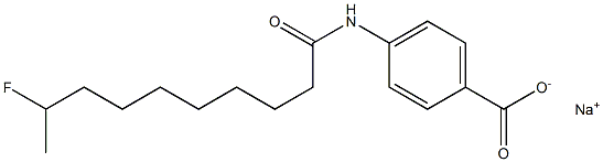 4-[(9-Fluorodecanoyl)amino]benzenecarboxylic acid sodium salt 结构式