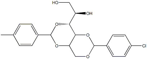 (1R)-1-[(5R)-8-(4-Chlorophenyl)-3-(p-tolyl)-2,4,7,9-tetraoxabicyclo[4.4.0]decan-5-yl]ethylene glycol 结构式