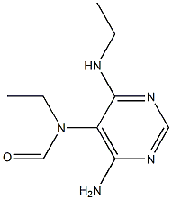 4-Amino-6-ethylamino-5-(N-ethylformylamino)pyrimidine 结构式