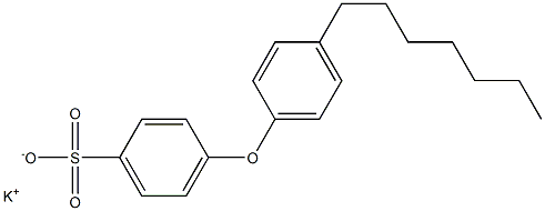 4-(4-Heptylphenoxy)benzenesulfonic acid potassium salt 结构式