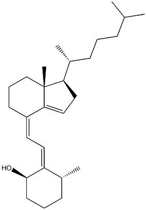 (4R,5E,7Z,10R)-9,10-Secocholesta-5,7,14-trien-4-ol 结构式