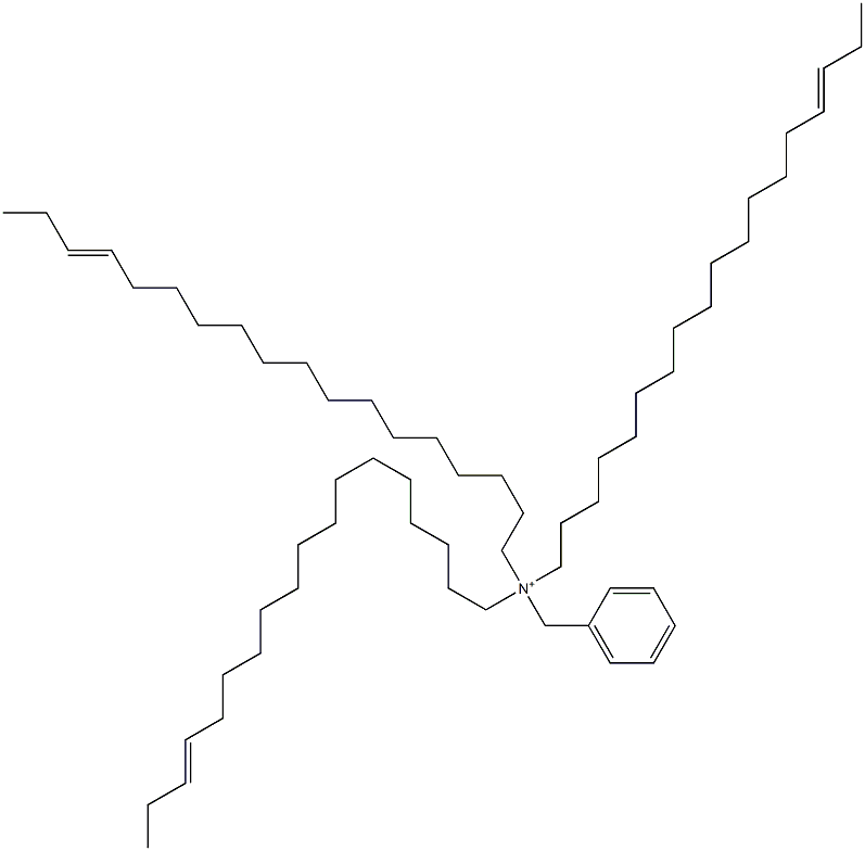 Tri(15-octadecenyl)benzylaminium 结构式