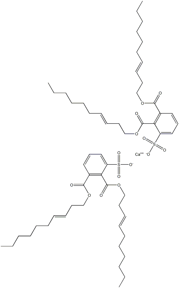 Bis[2,3-di(3-decenyloxycarbonyl)benzenesulfonic acid]calcium salt 结构式