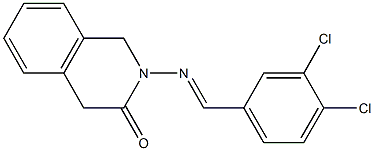 1,4-Dihydro-2-[(3,4-dichlorobenzylidene)amino]isoquinolin-3(2H)-one 结构式