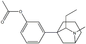 3-(7-Ethyl-6-methyl-6-azabicyclo[3.2.1]octan-1-yl)phenol acetate 结构式