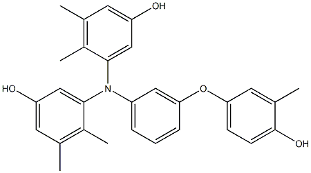 N,N-Bis(5-hydroxy-2,3-dimethylphenyl)-3-(4-hydroxy-3-methylphenoxy)benzenamine 结构式