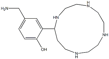 13-(5-Aminomethyl-2-hydroxyphenyl)-1,4,7,10-tetraazacyclotridecane 结构式