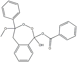 4-Methoxy-4-phenyl-4,5-dihydro-1H-2,3-benzodioxepin-1,1-diol 1-benzoate 结构式