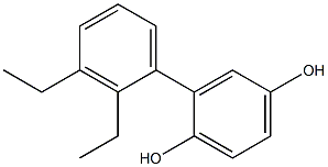 2-(2,3-Diethylphenyl)benzene-1,4-diol 结构式
