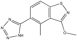 3-Methoxy-5-(1H-tetrazol-5-yl)methyl-1,2-benzisothiazole 结构式