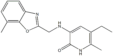 5-Ethyl-6-methyl-3-[[(7-methylbenzoxazol-2-yl)methyl]amino]pyridin-2(1H)-one 结构式