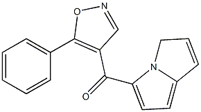 4-(Pyrrolizinocarbonyl)-5-phenylisoxazole 结构式