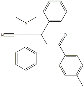 2,5-Bis(4-methylphenyl)-3-phenyl-2-dimethylamino-5-oxovaleronitrile 结构式