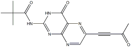 N-[[3,4-Dihydro-4-oxo-6-[3-oxo-1-butynyl]pteridin]-2-yl]-2,2-dimethylpropanamide 结构式
