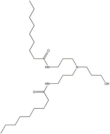 N,N'-[3-Hydroxypropyliminobis(3,1-propanediyl)]bis(nonanamide) 结构式