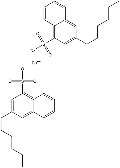 Bis(3-hexyl-1-naphthalenesulfonic acid)calcium salt 结构式