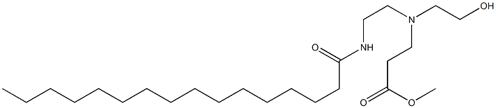 3-[N-(2-Hexadecanoylaminoethyl)-N-(2-hydroxyethyl)amino]propionic acid methyl ester 结构式