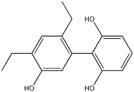 4',6'-Diethyl-1,1'-biphenyl-2,3',6-triol 结构式